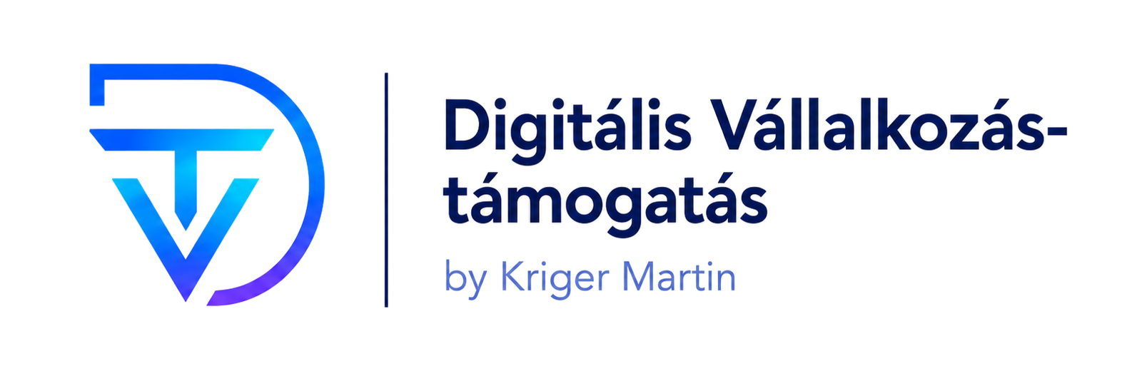Digitális Vállalkozástámogatás horizontális logó – by Kriger Martin